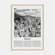 Bogotá Travel B&W No 1 Poster