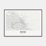 Boise Map Landscape Poster