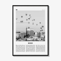 Boise Print Black and White No 1, Boise Wall Art, Boise Poster, Boise Photo, Boise Wall Décor, Idaho, USA, United States, America