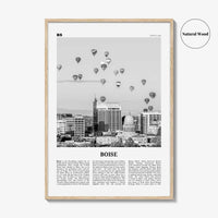 Boise Print Black and White No 1, Boise Wall Art, Boise Poster, Boise Photo, Boise Wall Décor, Idaho, USA, United States, America