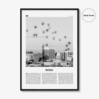 Boise Print Black and White No 1, Boise Wall Art, Boise Poster, Boise Photo, Boise Wall Décor, Idaho, USA, United States, America