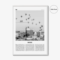 Boise Print Black and White No 1, Boise Wall Art, Boise Poster, Boise Photo, Boise Wall Décor, Idaho, USA, United States, America