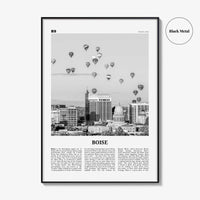 Boise Print Black and White No 1, Boise Wall Art, Boise Poster, Boise Photo, Boise Wall Décor, Idaho, USA, United States, America