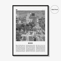 Boise Print Black and White No 2, Boise Wall Art, Boise Poster, Boise Photo, Boise Wall Décor, Idaho, USA, United States, North America