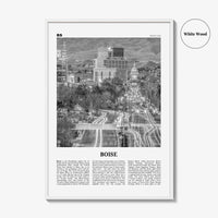 Boise Print Black and White No 2, Boise Wall Art, Boise Poster, Boise Photo, Boise Wall Décor, Idaho, USA, United States, North America