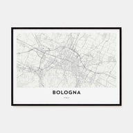 Bologna Map Landscape Poster