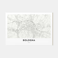 Bologna Map Landscape Poster
