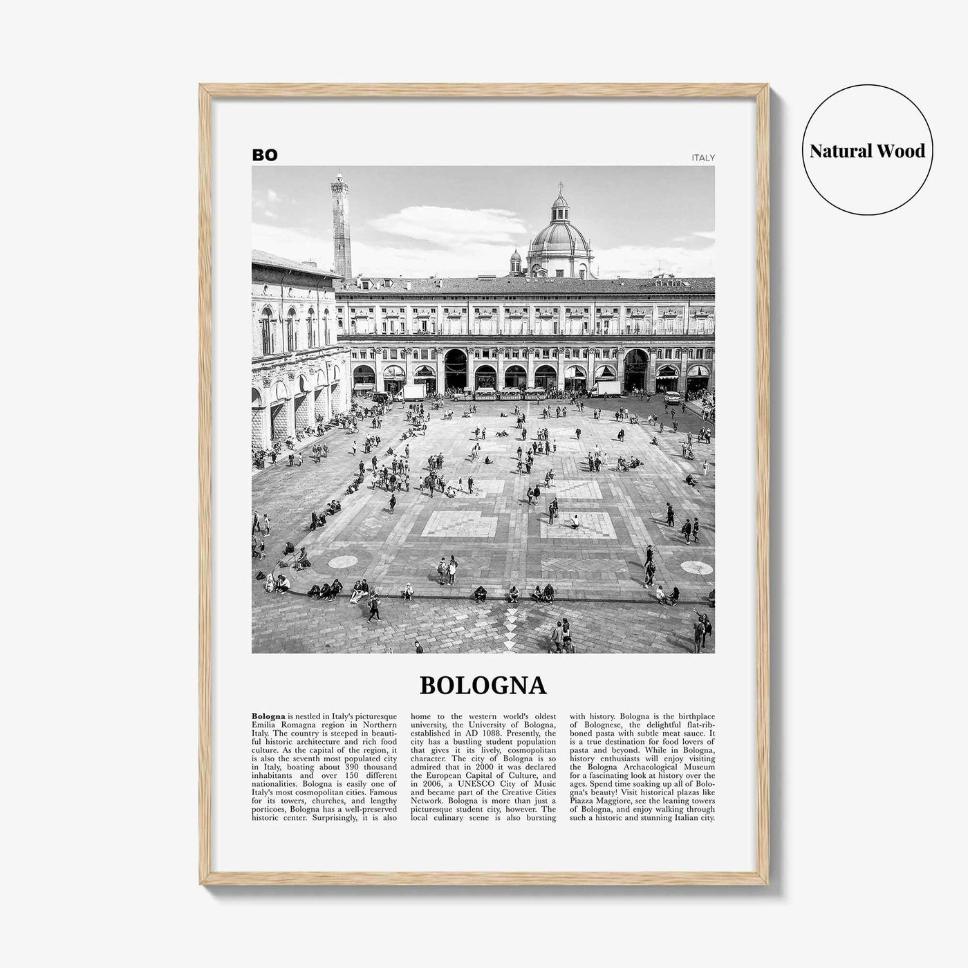 Bologna Print Black and White No 1, Bologna Wall Art, Bologna Poster, Bologna Photo, Bologna Wall Decor, Bononia, Italy, Italia, Europe