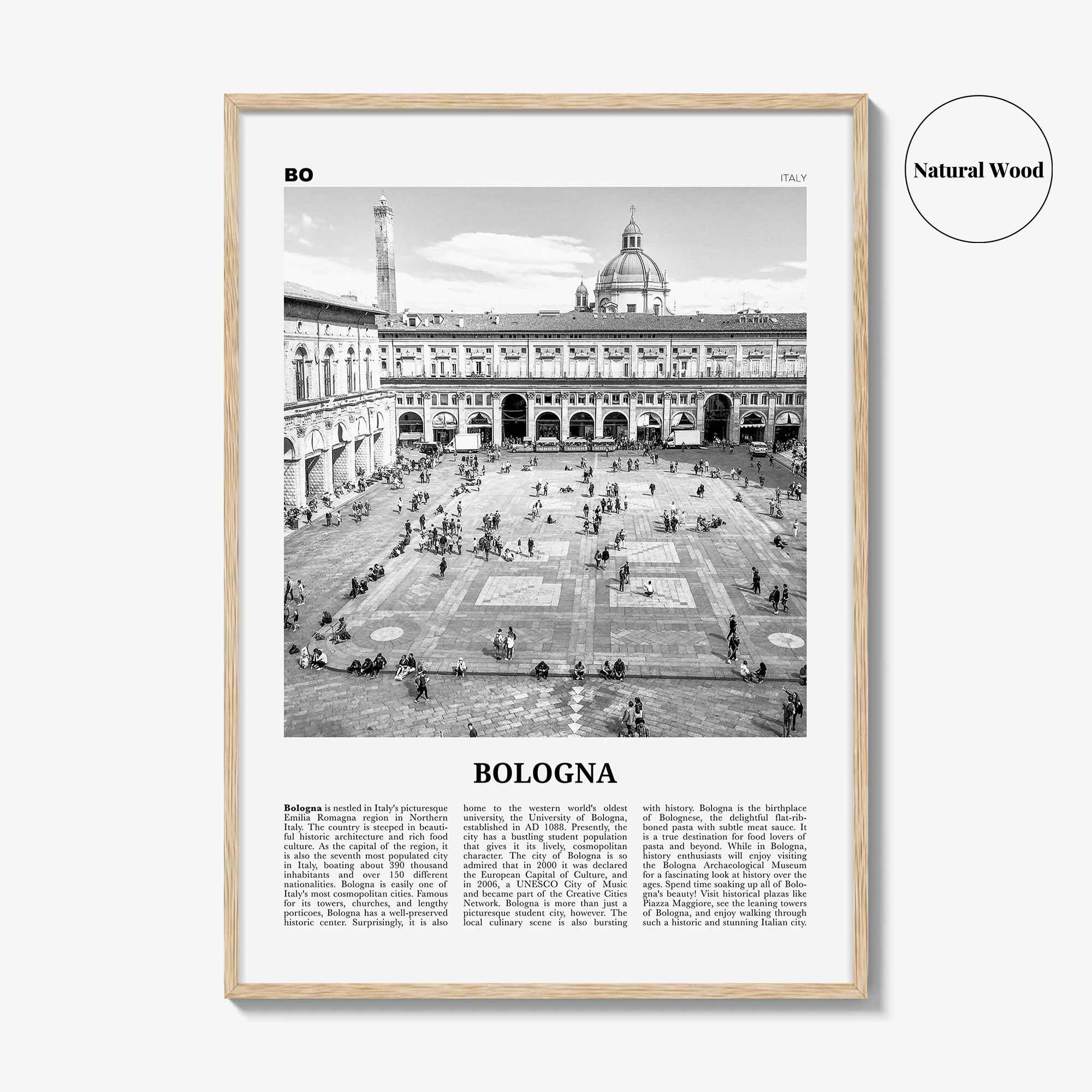 Bologna Print Black and White No 1, Bologna Wall Art, Bologna Poster, Bologna Photo, Bologna Wall Decor, Bononia, Italy, Italia, Europe