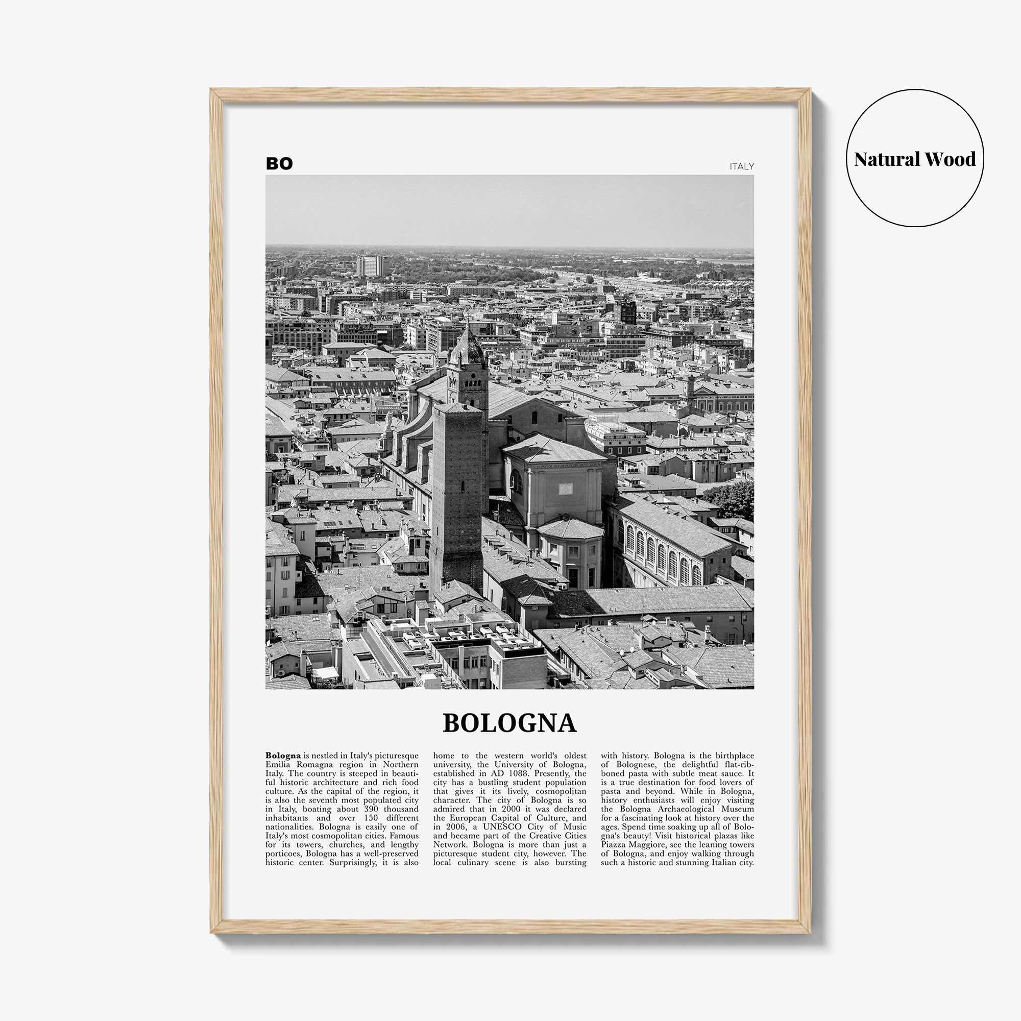 Bologna Print Black and White No 2, Bologna Wall Art, Bologna Poster, Bologna Photo, Bologna Wall Decor, Bononia, Italy, Italia, Europe