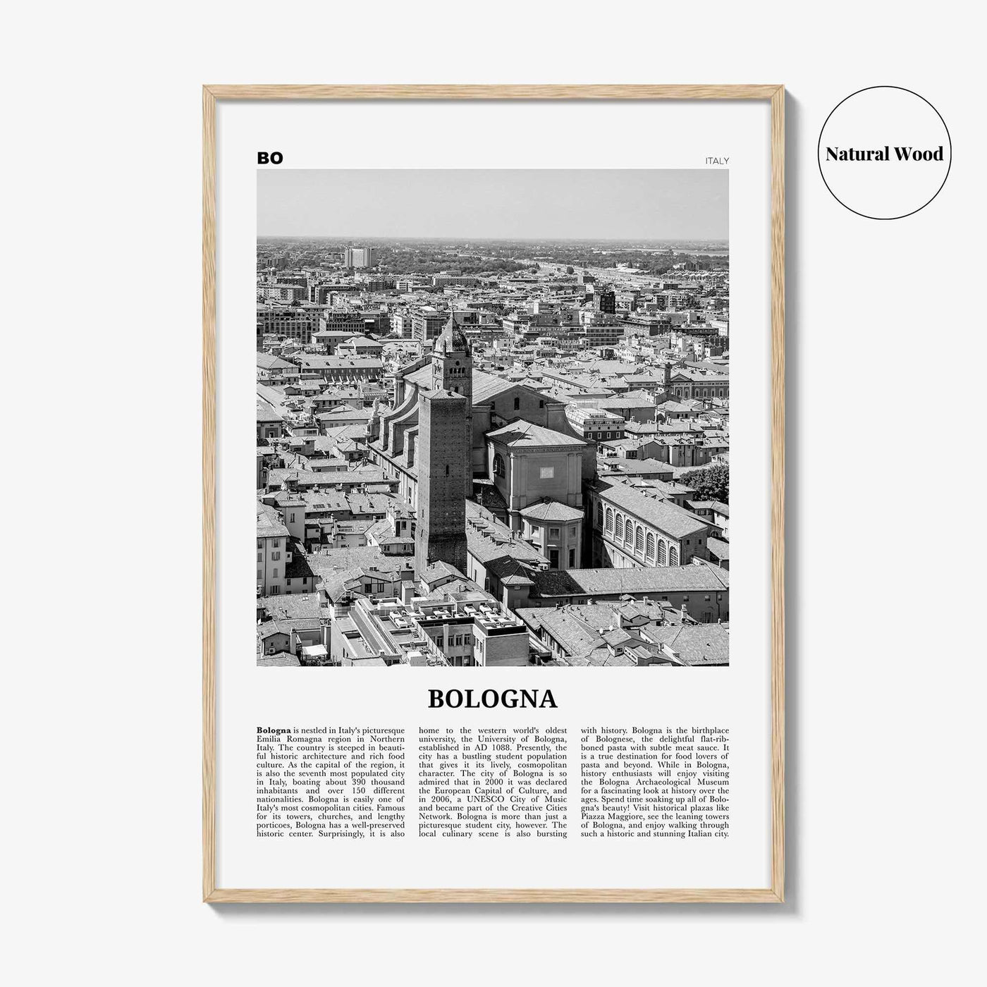 Bologna Print Black and White No 2, Bologna Wall Art, Bologna Poster, Bologna Photo, Bologna Wall Decor, Bononia, Italy, Italia, Europe