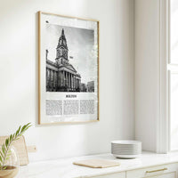 Bolton Print Black and White, Bolton Wall Art, Bolton Poster, Bolton Photo, Bolton Wall Décor, England, UK, United Kingdom