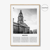 Bolton Print Black and White, Bolton Wall Art, Bolton Poster, Bolton Photo, Bolton Wall Décor, England, UK, United Kingdom