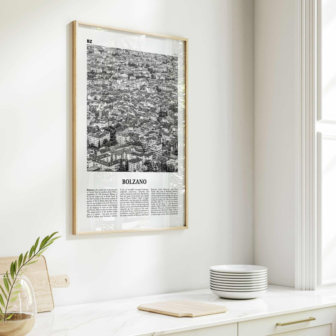 Bolzano Print Black and White, Bolzano Wall Art, Bolzano Poster, Bolzano Photo, Bolzano Wall Décor, Travel Print, Italy, Italia, Europe