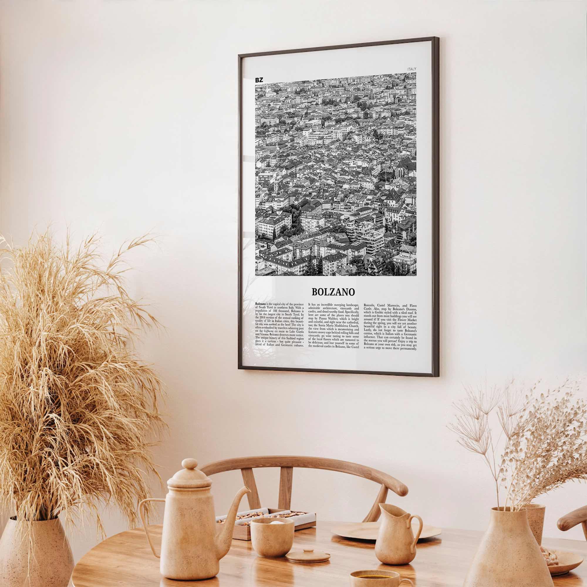 Bolzano Print Black and White, Bolzano Wall Art, Bolzano Poster, Bolzano Photo, Bolzano Wall Décor, Travel Print, Italy, Italia, Europe