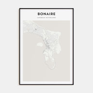 Bonaire Map Portrait Poster