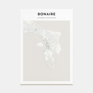 Bonaire Map Portrait Poster