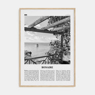Bonaire Travel B&W Poster