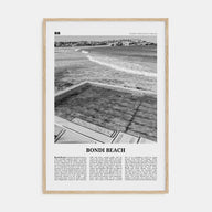 Bondi Beach Travel B&W No 1 Poster
