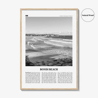 Bondi Beach Print Black and White No 2, Bondi Beach Wall Art, Bondi Beach Poster, Bondi Beach Photo, Sydney Poster Print, Australia