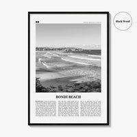 Bondi Beach Print Black and White No 2, Bondi Beach Wall Art, Bondi Beach Poster, Bondi Beach Photo, Sydney Poster Print, Australia
