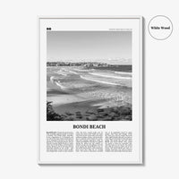 Bondi Beach Print Black and White No 2, Bondi Beach Wall Art, Bondi Beach Poster, Bondi Beach Photo, Sydney Poster Print, Australia