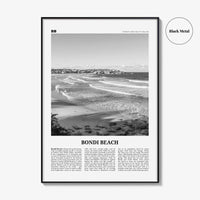 Bondi Beach Print Black and White No 2, Bondi Beach Wall Art, Bondi Beach Poster, Bondi Beach Photo, Sydney Poster Print, Australia