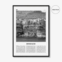 Bonifacio Print Black and White, Bonifacio Wall Art, Bonifacio Poster, Bonifacio Photo, Bonifacio, Bunifaziu, Bunifazziu, France, Corsica