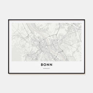 Bonn Map Landscape Poster