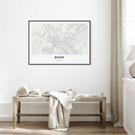 Bonn Map Landscape Poster