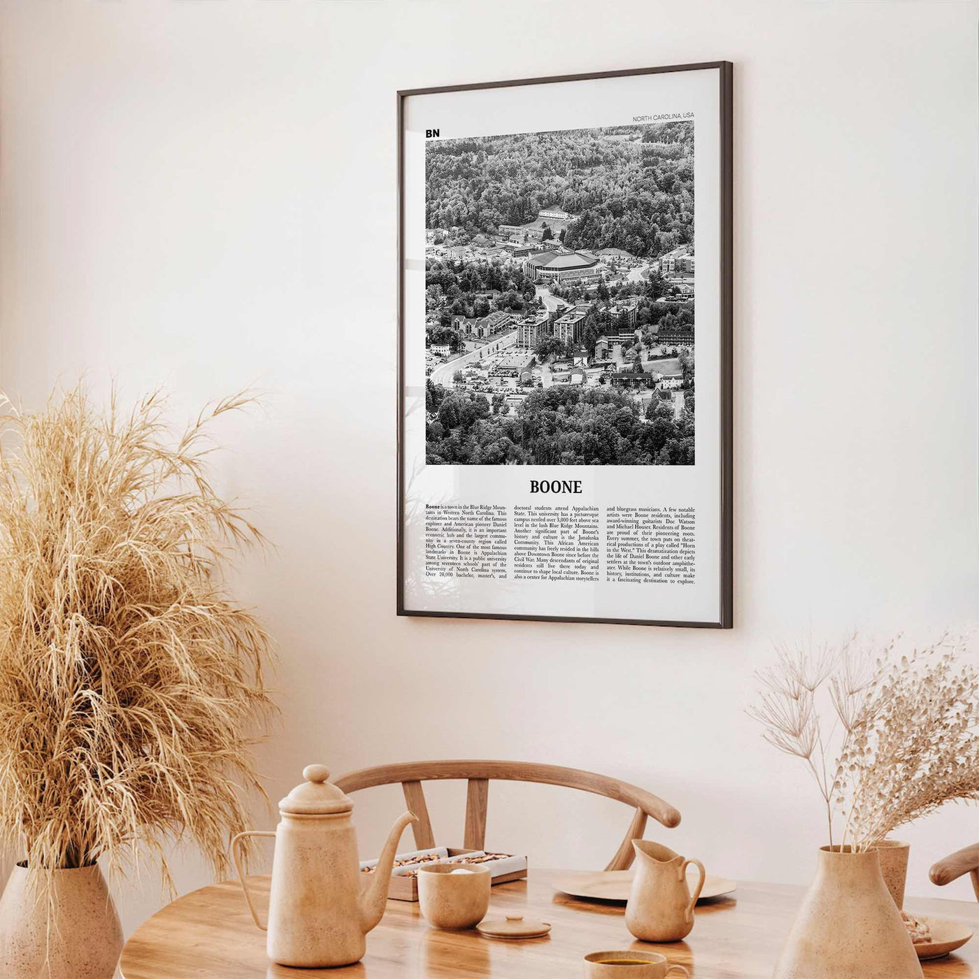 Boone Print Black and White No 1, Boone Wall Art, Boone Poster, Boone Photo, Boone Wall Décor, Boone Map, North Carolina, USA