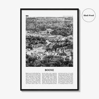 Boone Print Black and White No 1, Boone Wall Art, Boone Poster, Boone Photo, Boone Wall Décor, Boone Map, North Carolina, USA