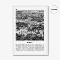 Boone Print Black and White No 1, Boone Wall Art, Boone Poster, Boone Photo, Boone Wall Décor, Boone Map, North Carolina, USA