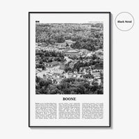 Boone Print Black and White No 1, Boone Wall Art, Boone Poster, Boone Photo, Boone Wall Décor, Boone Map, North Carolina, USA