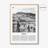 Boone Print Black and White No 2, Boone Nature Wall Art, Boone Poster, Boone Photo, Boone Wall Décor, Boone Map, North Carolina, USA