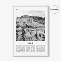 Boone Print Black and White No 2, Boone Nature Wall Art, Boone Poster, Boone Photo, Boone Wall Décor, Boone Map, North Carolina, USA