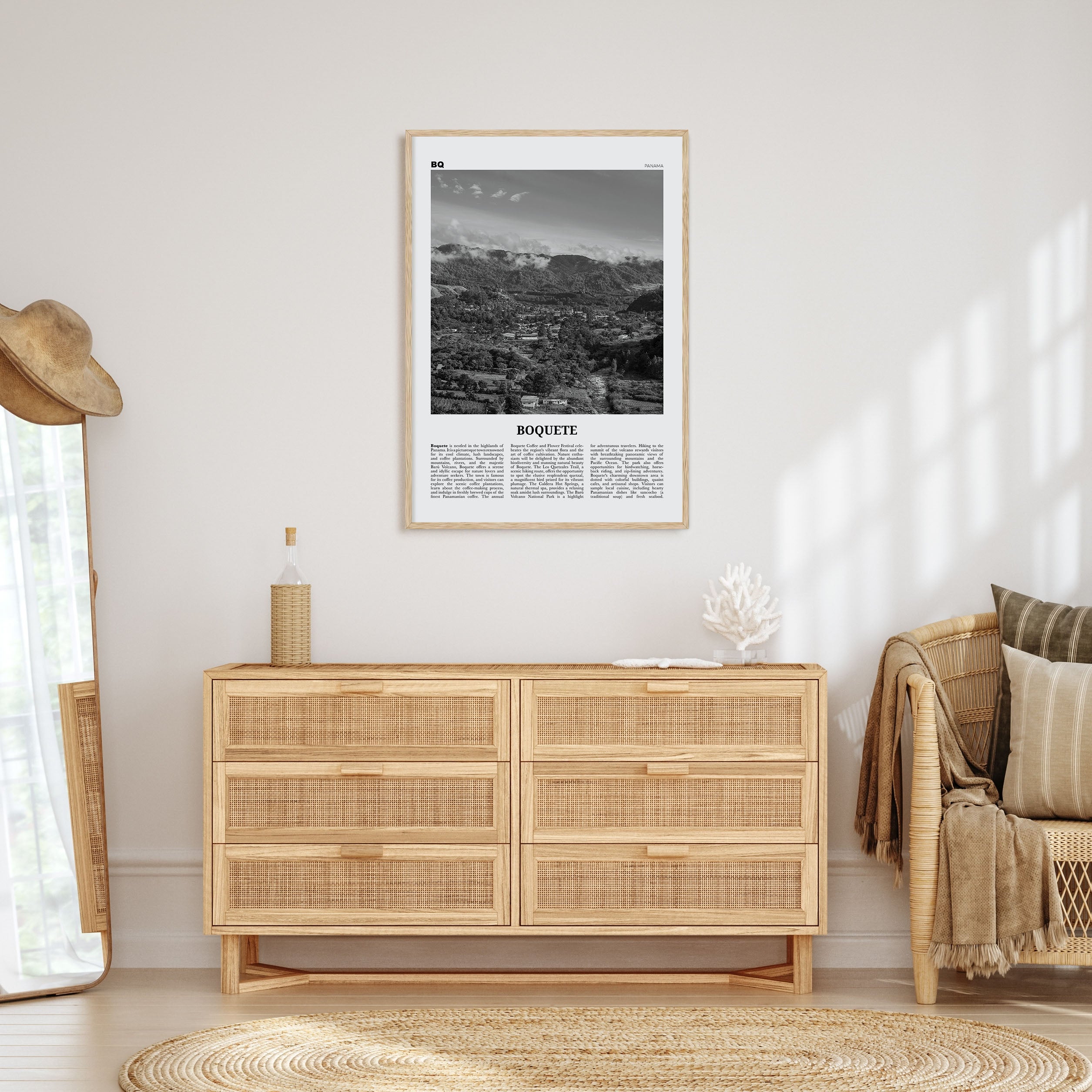 Boquete Travel B&W Poster