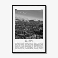 Boquete Print Black and White, Boquete Wall Art, Boquete Poster, Boquete Photo, Boquete Wall Décor, Boquete Map, Panama