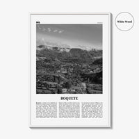 Boquete Print Black and White, Boquete Wall Art, Boquete Poster, Boquete Photo, Boquete Wall Décor, Boquete Map, Panama