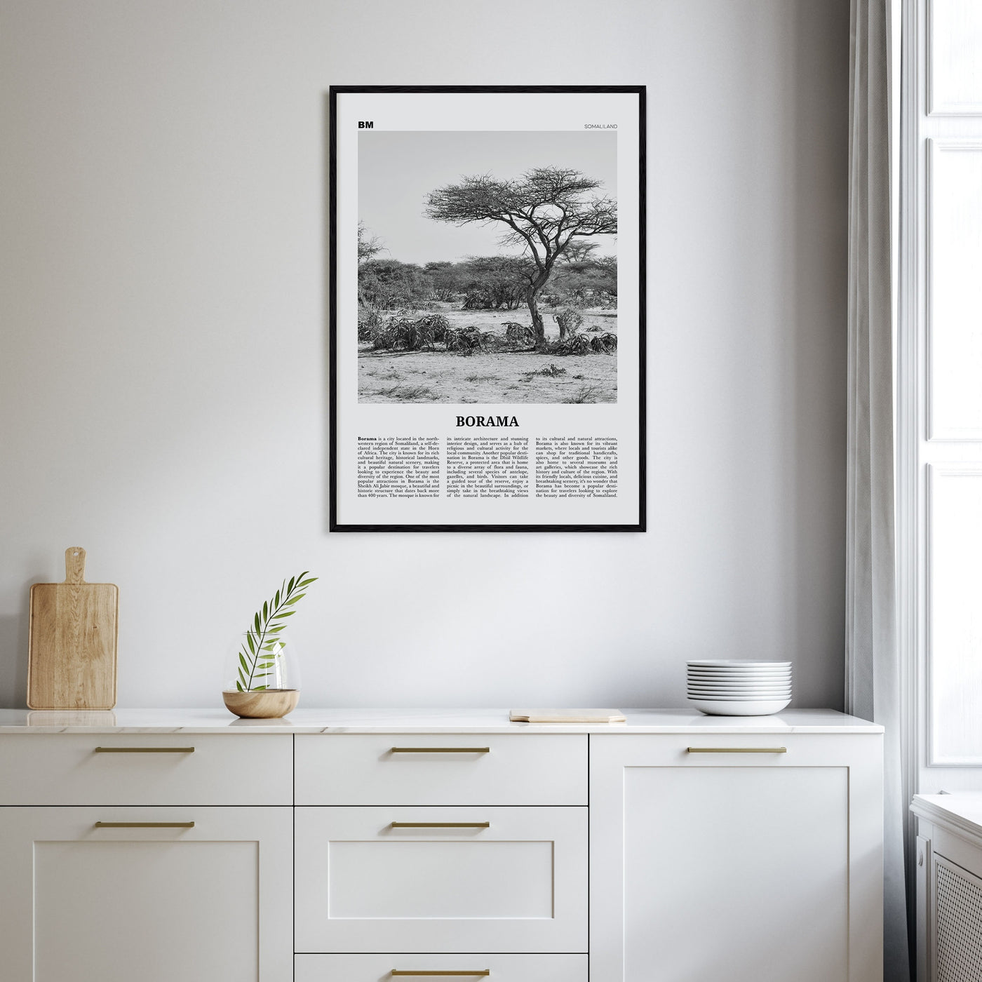 Borama Travel B&W Poster