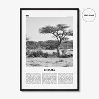 Borama Print Black and White, Borama Wall Art, Borama Poster, Borama Photo, Borama Wall Décor, Borama Map, Somalia