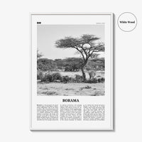 Borama Print Black and White, Borama Wall Art, Borama Poster, Borama Photo, Borama Wall Décor, Borama Map, Somalia