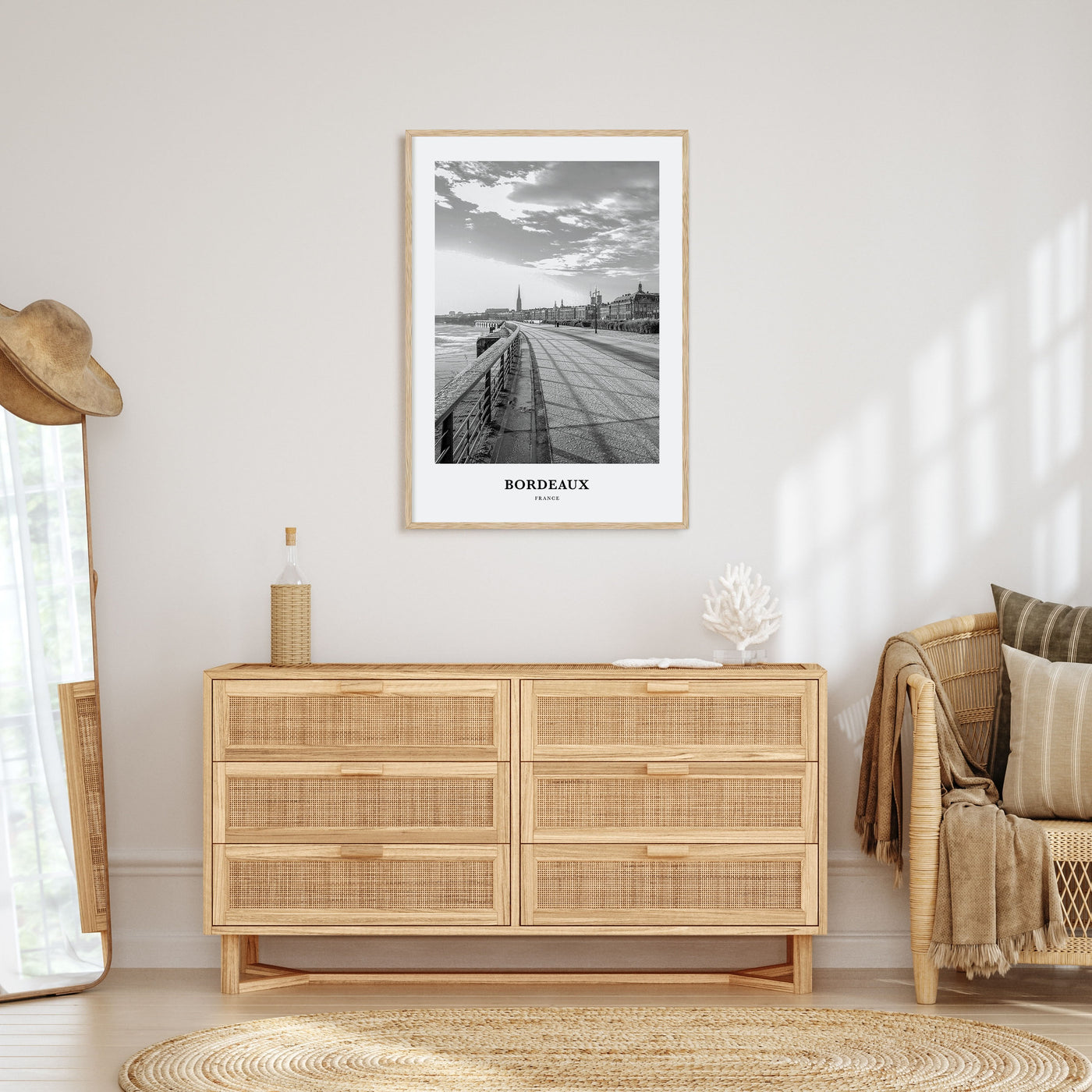 Bordeaux Portrait B&W No 1 Poster
