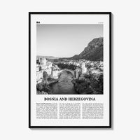 Bosnia and Herzegovina Print Black and White, Bosnia and Herzegovina Art, BiH, B&H, Bosna i Hercegovina, Босна и Херцеговина, Balkan, Europe