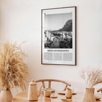 Bosnia and Herzegovina Print Black and White, Bosnia and Herzegovina Art, BiH, B&H, Bosna i Hercegovina, Босна и Херцеговина, Balkan, Europe