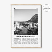 Bosnia and Herzegovina Print Black and White, Bosnia and Herzegovina Art, BiH, B&H, Bosna i Hercegovina, Босна и Херцеговина, Balkan, Europe