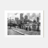 Boston Landscape B&W No 2 Poster
