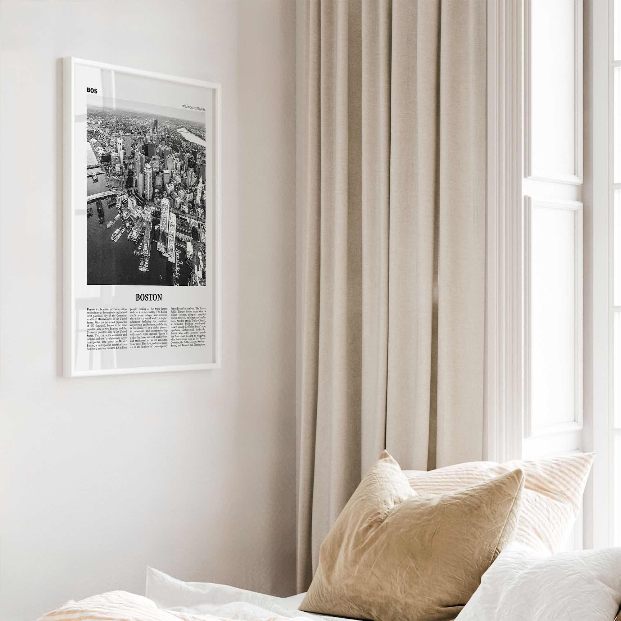 Boston Print Black and White No 1, Boston Wall Art, Boston Poster, Boston Photo, Boston Decor, Massachusetts, USA, United States, America