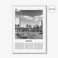 Boston Print Black and White No 2, Boston Wall Art, Boston Poster, Boston Photo, Boston Wall Décor, Boston Map, Massachusetts, USA