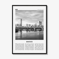 Boston Print Black and White No 5, Boston Wall Art, Boston Poster, Boston Photo, Boston Wall Décor, Boston Map, Massachusetts, USA